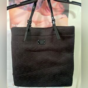 Michael Kors Black Logo Embossed Handbag